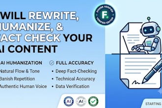 rewrite humanize and fact check your ai content