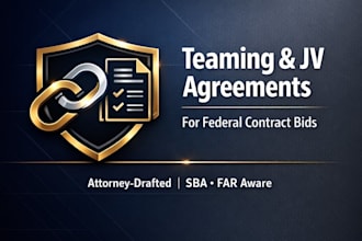 draft teaming agreements and joint ventures for federal bids
