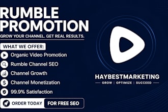 do organic rumble video promotion rumble channel promotion
