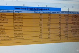 create an inventory stock management in microsoft excel