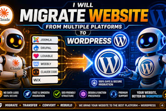 migrate website from joomla drupal lovable weebly claude code wix to wordpress