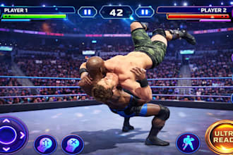 custom 2d 3d multiplayer fighting game, shooting game, street fight, action game