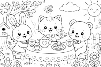 illustrate pictures for your coloring book