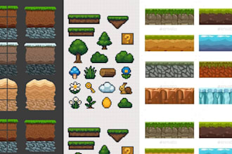 do pixel art platformer tileset tilemap game assets environment for rpg maker