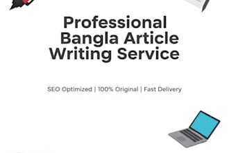 write SEO optimized bangla articles and blog posts