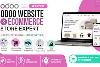 design odoo website, odoo ecommerce store, business website and redesign