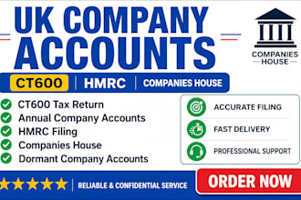 file UK company accounts and ct600 tax return