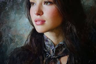 oil painting portrait and illustrations