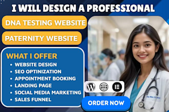 design dna paternity website medical healthcare phlebotomy drug testing website