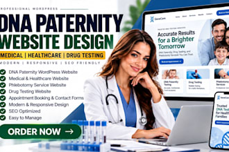 design dna paternity website medical healthcare phlebotomy drug testing website