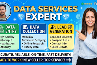 do expert data entry and b2blead generation