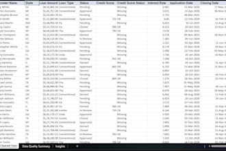 clean and organize mortgage loan data with excel pivot tables