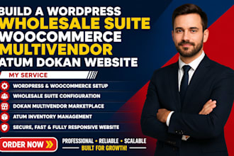build a wordpress wholesale suite woocommerce multivendor atum dokan website