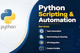 write custom python scripts for automation and data parsing