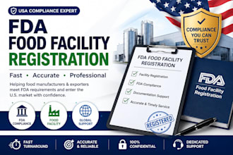 register your fda food facility for USA compliance fast