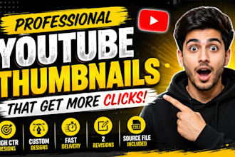 design eye catching youtube thumbnails with high CTR