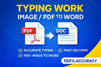 convert PDF to word with 100 percent manual typing
