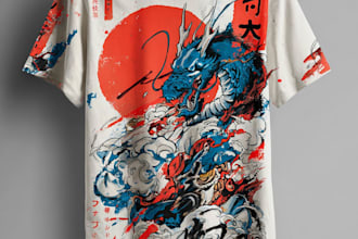 japanese t shirt illustration