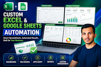 build custom excel sheets with vba, google sheets and formulas