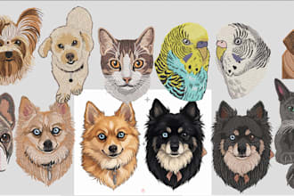 do your cat, dog, pet convert into embroidery