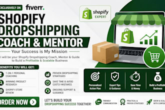 be you shopify dropshipping coach shopify droshipping mentor shopify coach all