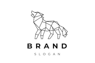 create minimal line art logo design