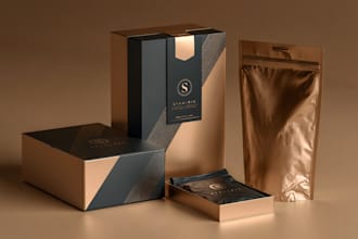 design product packaging, label, box and tube