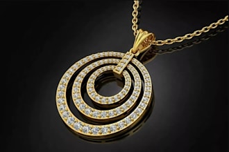recreate custom 3d necklace, ring jewelry, autocad zbrush printing