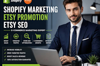 shopify marketing etsy promotion SEO to boost sales traffic and ecommerce growth