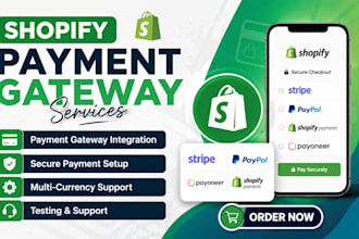 integrate payment gateway stripe paypal payoneer on shopify woocommerce