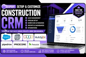 setup construction CRM salesforce jobber zoho hubspot pipedrive procore houzz