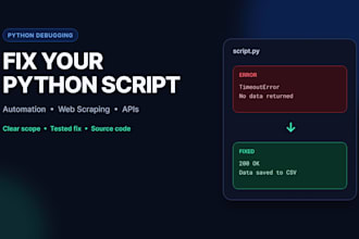debug and fix your python automation or web scraping script