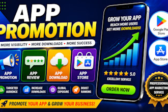 do professional app promotion for android and ios apps