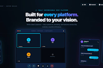 custom linphone ios, android, windows and macos app