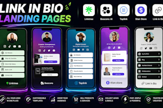 design linktree beacons ai taplink stan store and link in bio landing page