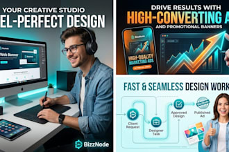 design high converting social media ads promo banners