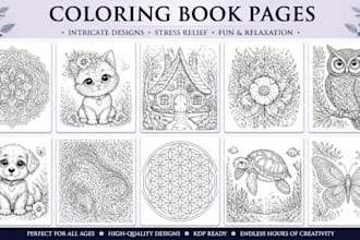 design amazon KDP coloring books for adults and kids