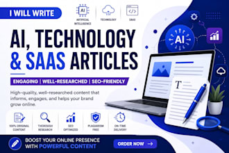 write ai, technology, and saas blog articles