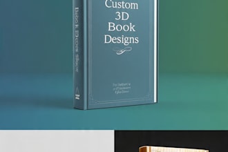 make 3d book box and book cover design