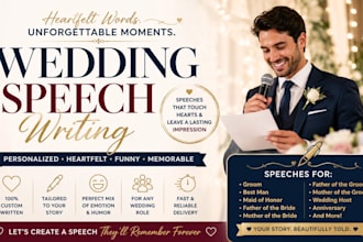 write a heartfelt, funny, and unforgettable wedding speech