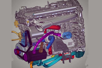 do 3d cad design, mechanical design, automotives car parts component design