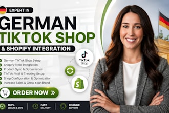 set up german tiktok shop and integrate german shopify store