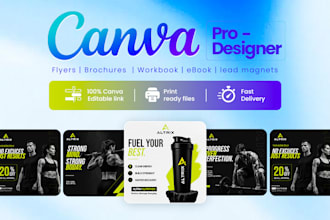 be your canva pro designer, canva social media desings, canva editable templates