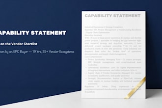 write a capability statement engineering or industrial firm