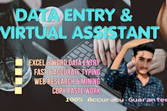 be your data entry specialist copy paste and typing expert