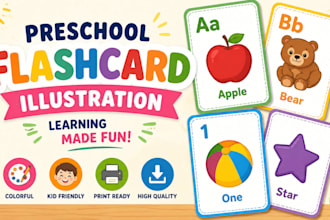 design custom preschool flashcards learning cards