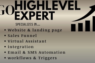 do gohighlevel CRM setup,sales funnel, workflow automation, landing page,website