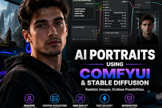 create realistic ai images and characters using comfyui and flux