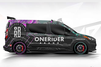 do vehicle wrap design, car wrap design, van wrap, truck and fleet graphics