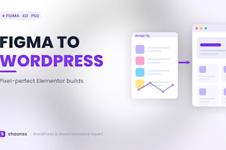 convert figma to wordpress using elementor, pixel perfect design